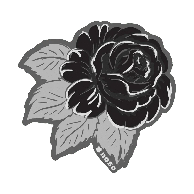 Black Rose Gray Leaves