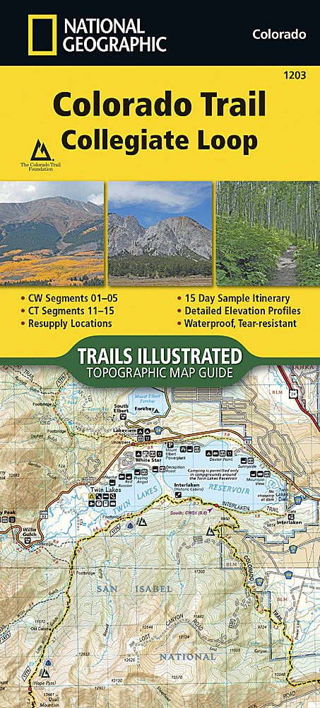 Colorado Trail, Collegiate Loop Map