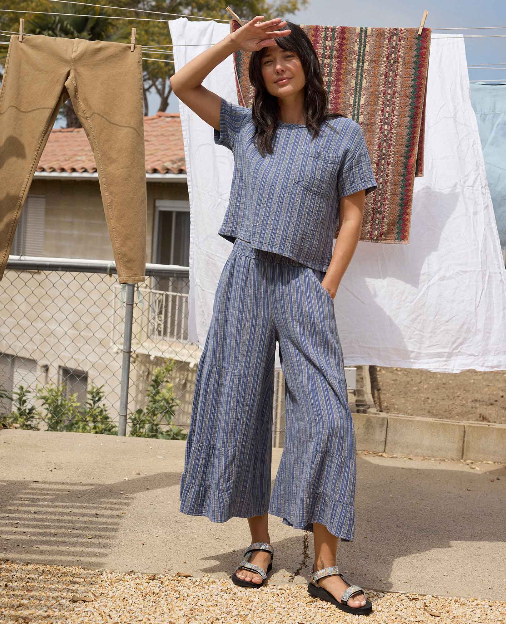 Tate Double Weave Palazzo Pant - Women's - Image 4